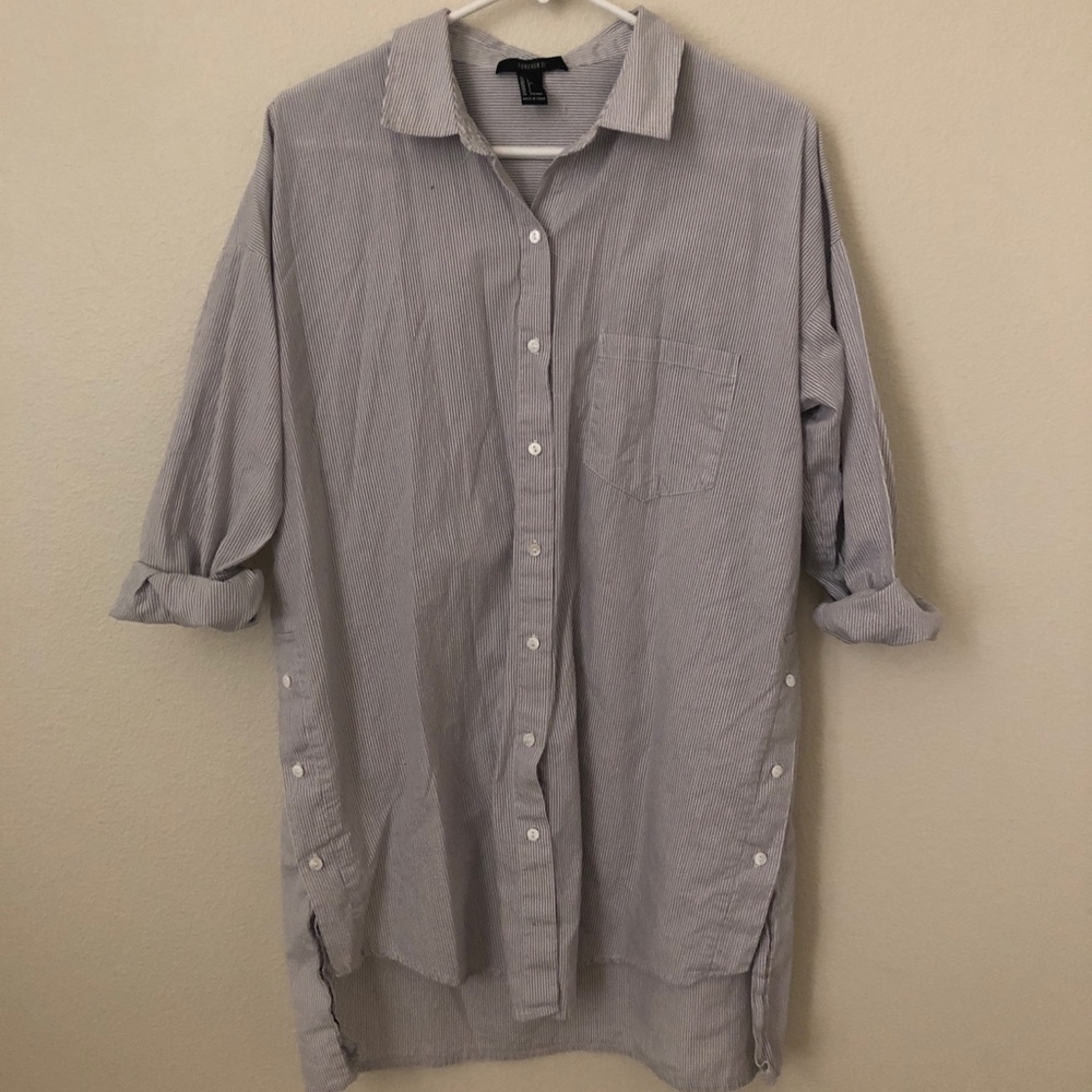 Button down blouse dress